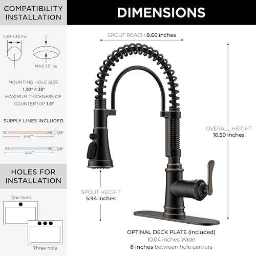 Atique Kitchen Faucet with Pull Down Sprayer