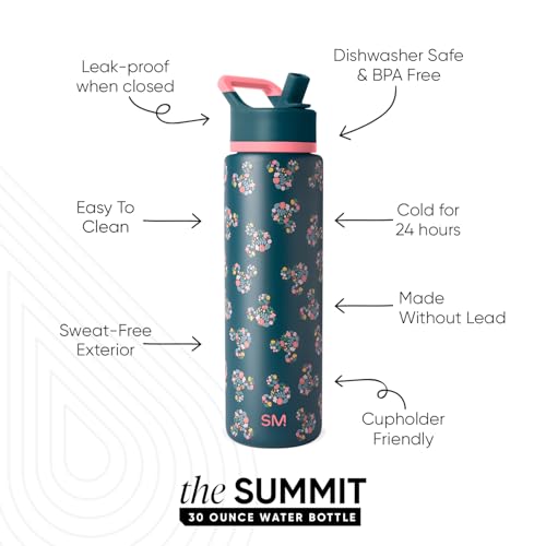 Summit Water Bottle with Straw Lid