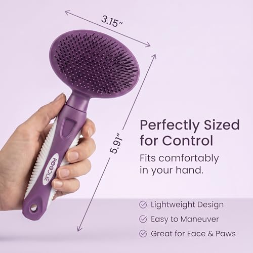 Round Bristle Pet Brush for Dogs and Cats