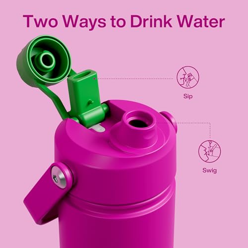 Insulated Water Bottle with Straw Stainless Steel Water Bottle