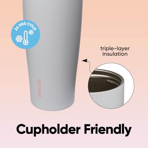 FreeSip Tumbler Stainless Steel Water Bottle 30 oz Beach House