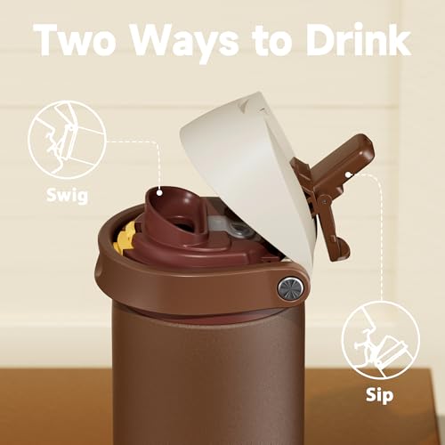 24 oz Insulated Water Bottle with Straw