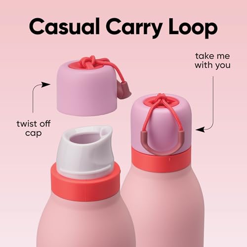FreeSip Twist Stainless Steel Water Bottle 24 oz Angel Food Cake