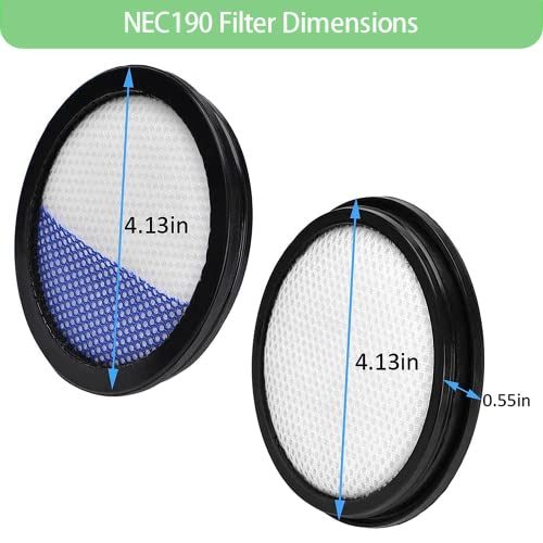 6 Pack Replacement Filter for Eureka NEC280TL Cordless Stick Vacuum Cleaner (6 Count)