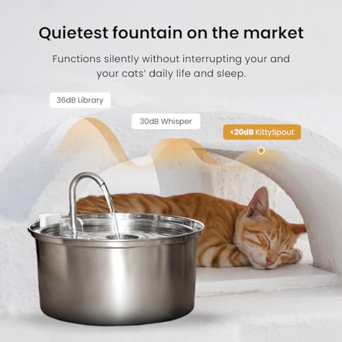 Stainless Steel Cat Water Fountain Automatic Drinking Fountain
