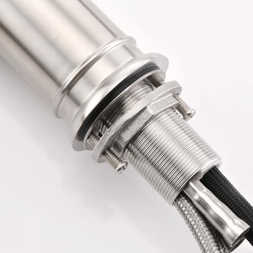 Pull Out Spring Sprayer Kitchen Sink Faucet with 360° Rotating Spout and Single Level Handle