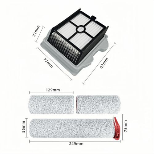 Brush Roller and Filters Replacement Parts for Roborock Dyad Pro (7 Count)