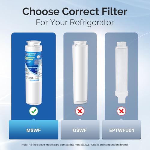 MSWF Refrigerator Water Filter Replacement for GE® MSWF (3 Count)