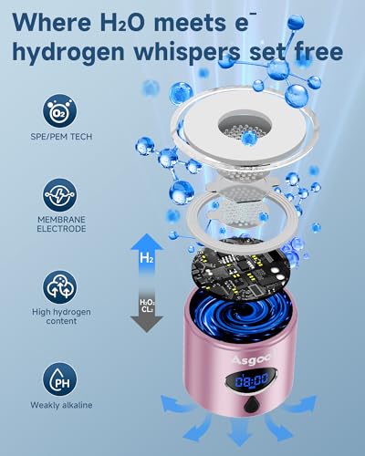 360ml Portable Hydrogen Water Bottle Generator with PEM