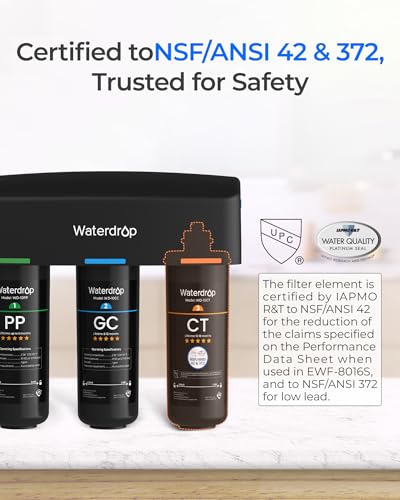 WD 10CT Water Filter Replacement for Waterdrop TSA & TSB 3