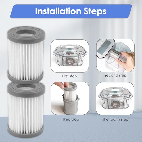 4 Pack) M320 Replacement HEPA Filters Compatible with Lefant M320/ M320G Robotic Vacuum Cleaner, Upright Filter, Canister Filters, Vacuum Filter, Filters Accessories Kit, Filter Kit (4 Count)