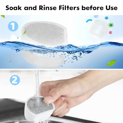 16 Pack Cat Water Fountain Filters Replacement (16 Count)