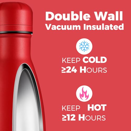 17oz Stainless Steel Water Bottles Bulk (8 Count)