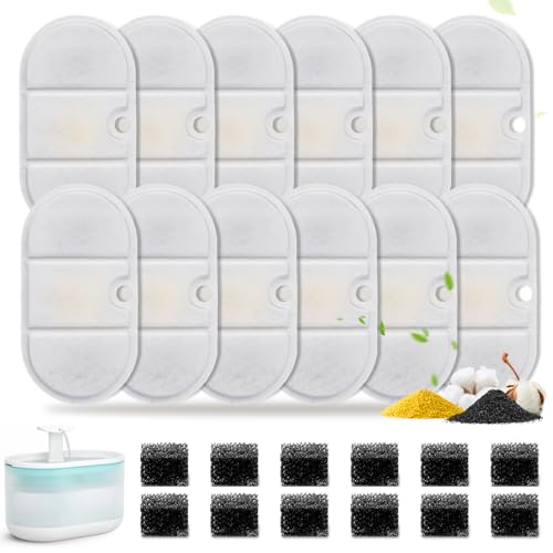 24 Pcs Cat Water Fountain Replacement Filters