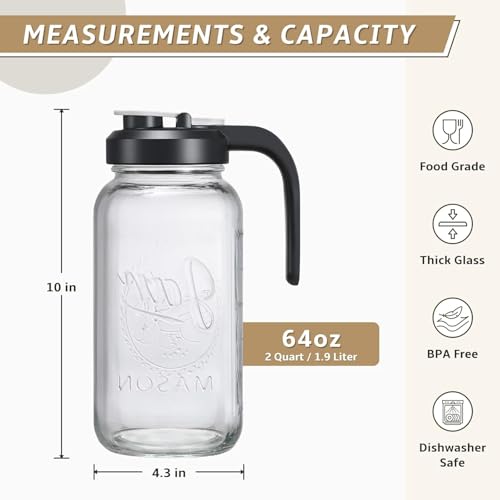 Glass Pitcher with Lid (3 Count)