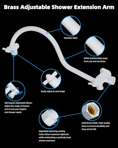 All Metal High Pressure Rainfall 10'' Shower Head with Handheld