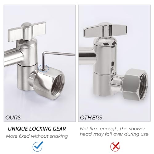 All Metal 12 Inches Rainfall Shower Head with Handheld Combo