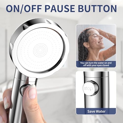 On Off Pause Camper Shower Head with Filter for RV