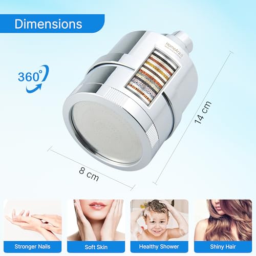 15 Stage Filtered Shower Head with High Pressure