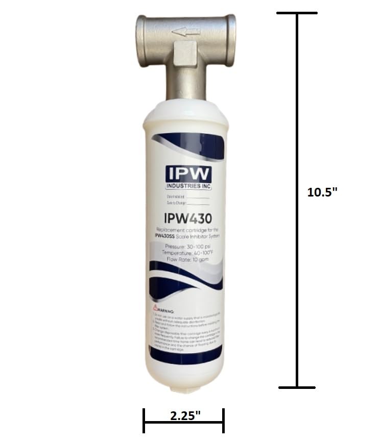 IPW430SS) Whole House Scale Inhibition Water Treatment System