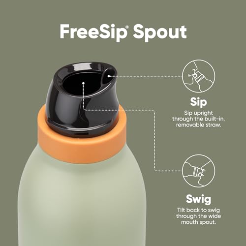 FreeSip Twist Stainless Steel Water Bottle 18 oz Camo Cool