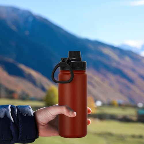 16 oz Kids Water Bottle for School Stainless Steel Double Wall Vacuum Insulated Water Bottle with Straw lids & Spout Lid (8 Count)