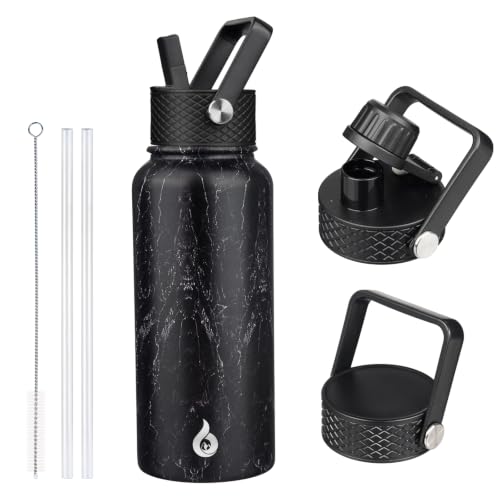 32oz Insulated Water Bottle with Straw Lid