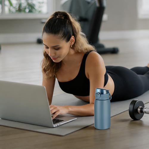 Insulated Water Bottle 12 oz with Dustproof Lid