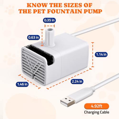Replacement Pump for WF008A 4L Stainless Steel Cat Water Fountain