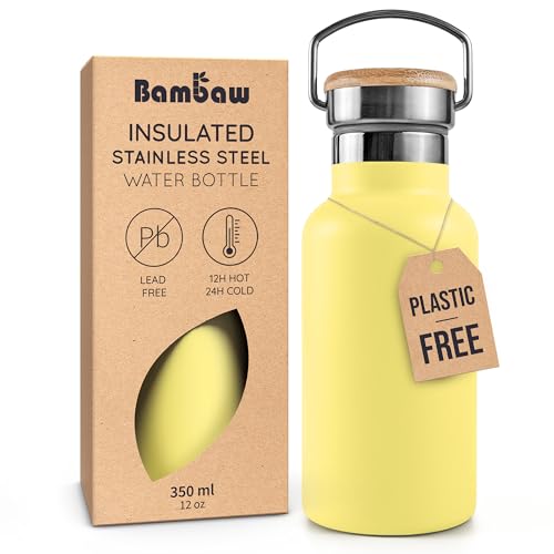 12 oz Metal Water Bottle Insulated with Handle