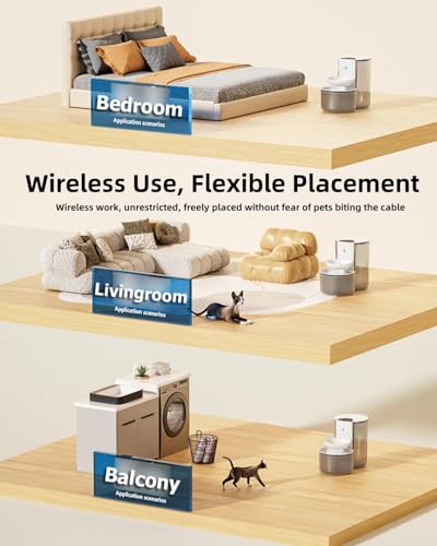 Wireless Cat Water Fountain Cordless No Filters