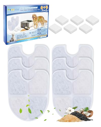 6+6 Pack Dog Water Filters Compatible with FEELNEEDY 3Gal FN (12 Count)