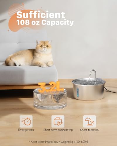 Cat Water Fountain Stainless Steel