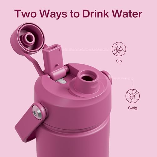 Insulated Water Bottle with Straw Stainless Steel Water Bottle