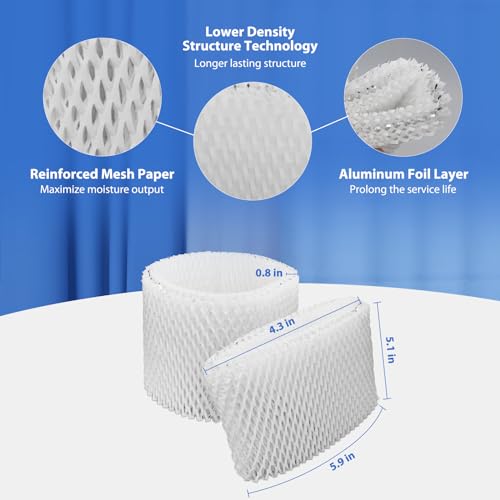 6 Pack WF2 Humidifier Filters Replacement for Vicks Humidifier (6 Count)