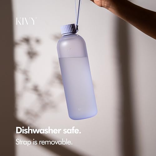 Large Water Bottle 50oz [Lightweight & Shatterproof] Fits Backpack & Cupholder for Travel