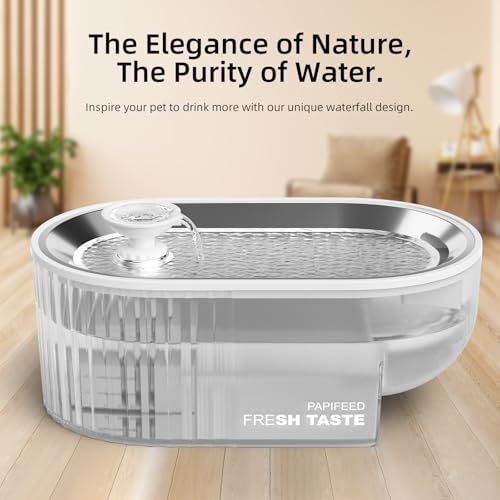 Cat Water Fountain Stainless Steel with a Silicone Mat