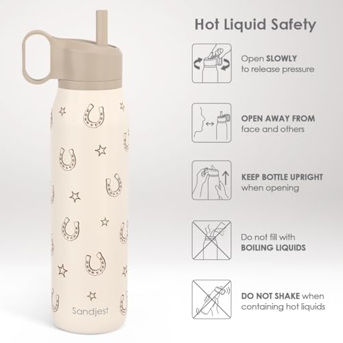 Horse Stainless Steel Water Bottle with Twist Lid 20oz