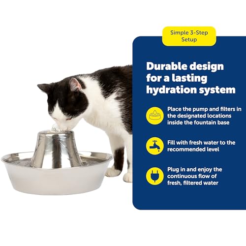 Seaside Stainless Cat & Dog Fountain