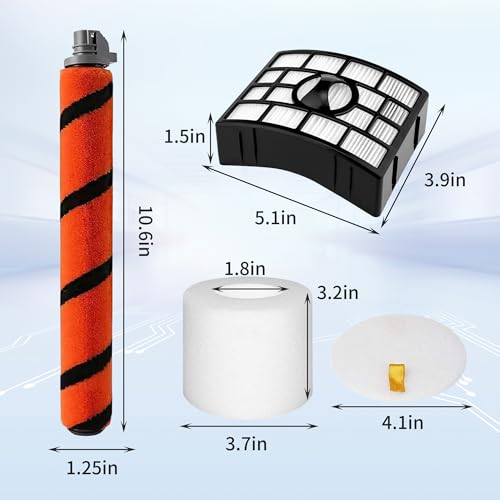 Replacement Brush Roll Filters Compatible with Shark Apex DuoClean AZ1000 AZ1002 AZ1003BRN AX950 AX951 AX952 NV830 NV831 NV835 ZU881 ZU885 Vacuum