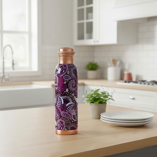 Pure Printed Copper Water Bottle