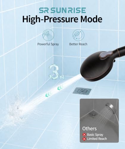 Filtered Shower Head with Handheld High Pressure 9 Spray Mode Showerhead Detachable Shower Head Water Softener Filters Beads for Hard Water Remove Chlorine 4 Filters ORB