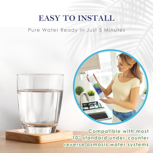 NSF Certified 3 Stage Reverse Osmosis RO Water Filters Replacement (3 Count)