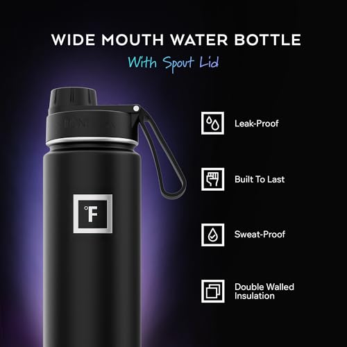 24 oz Wide Mouth Water Bottle with Spout