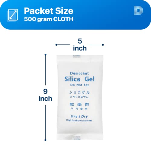 500 Gram [2 Packets] Silica Gel Packets Desiccants