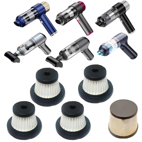 4 Pack Vacuum Filter Replacement（Height 1.87inch） and 1Pack Steel Filter Compatible with JONYJ LT (4 Count)