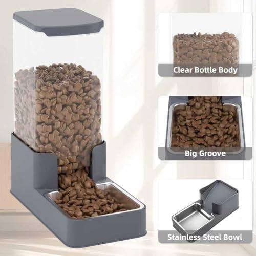 Stainless Steel Cat Feeder and Water Dispenser