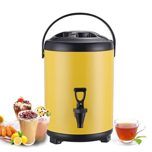 Urn Boiler Hot and Cold Water Dispenser Stainless Steel Tea Hot Water Bottle with Faucet Portable Handle Large Capacity Sealing