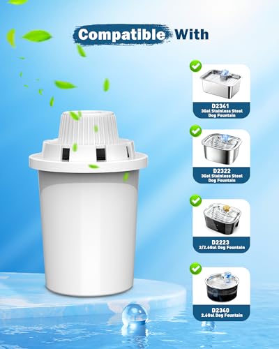 Dog Water Fountain Filters Replacement 4 Packs