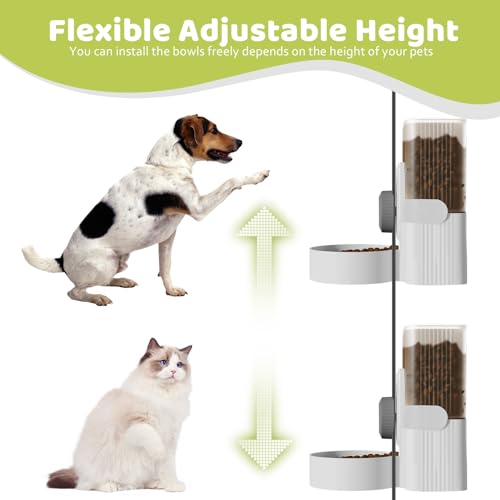 Hanging Cage Auto Pet Food Bowl Water Bottle Dispenser